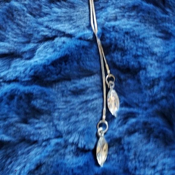 STERLING SILVER CRYSTAL NECKLACE - Picture 5 of 10